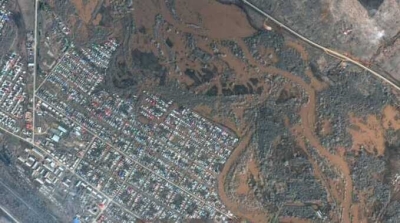 Опубликовано видео с высоты, показывающее затопленные участки Оренбурга